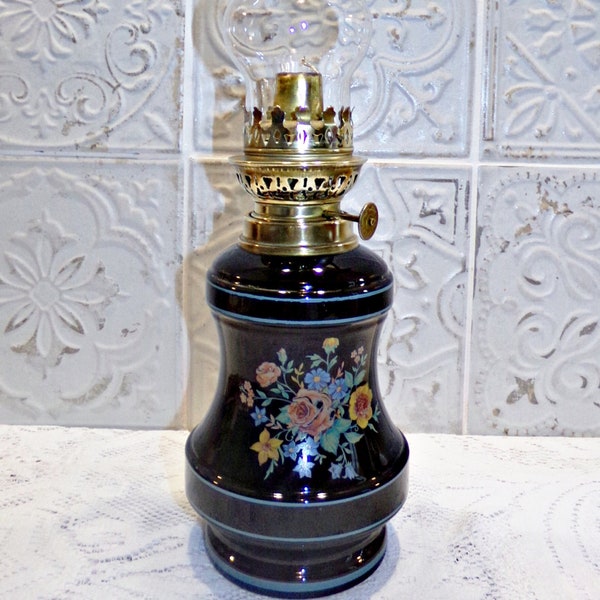 France Vintage - Ancienne Lampe à pétrole avec Verre - French Antic Lamp