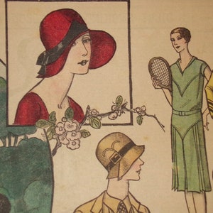 1930 Le Petit Echo de la Mode - Double central page - 1920-1930 French Antic