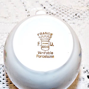 FRANCE Vintage Charming Small Porcelain Milk Pot from France French Antic Milk Pot image 9