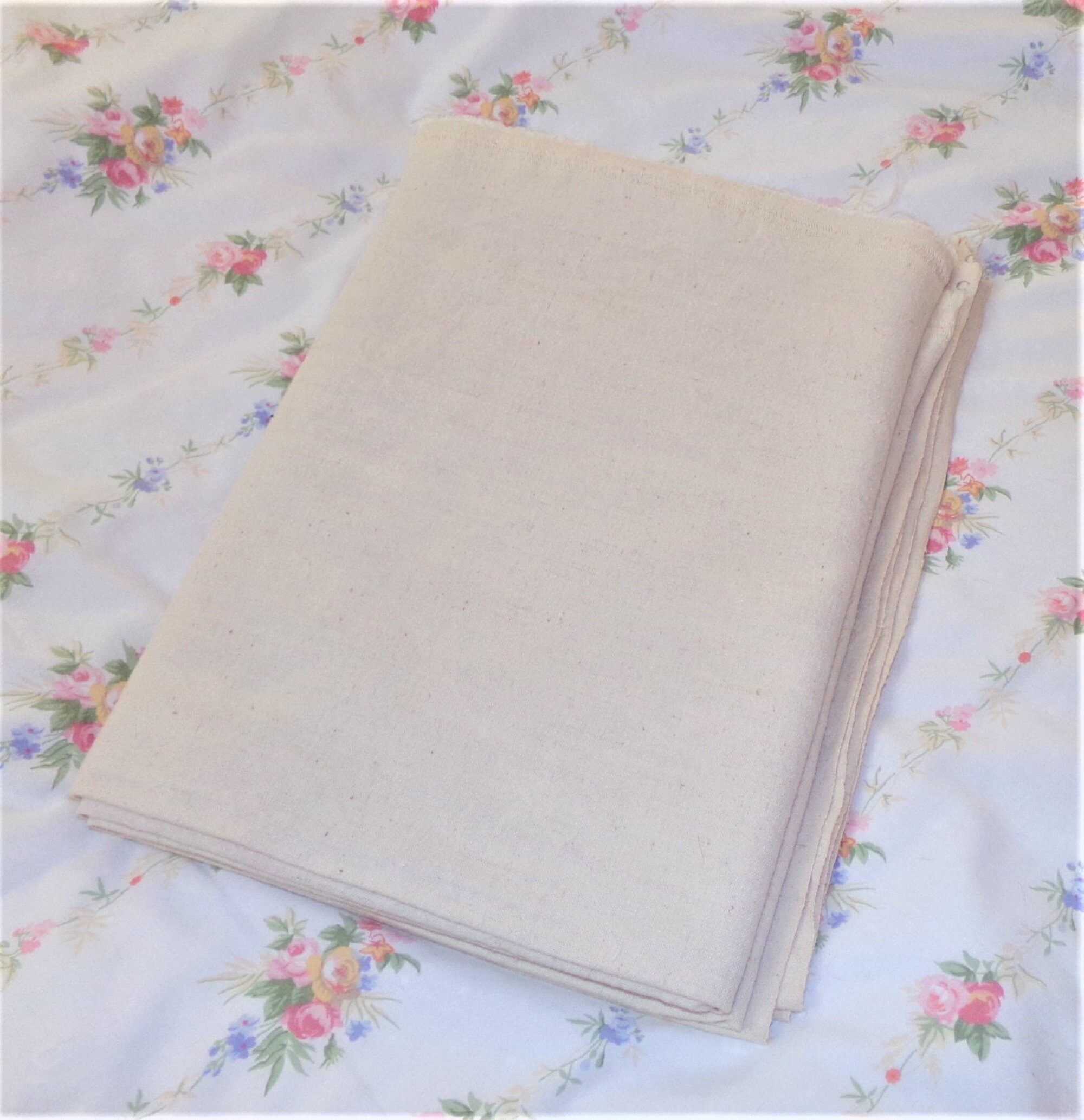 1940 Ancienne Toile de Lin Jamais Utilisée - French Vintage Farm