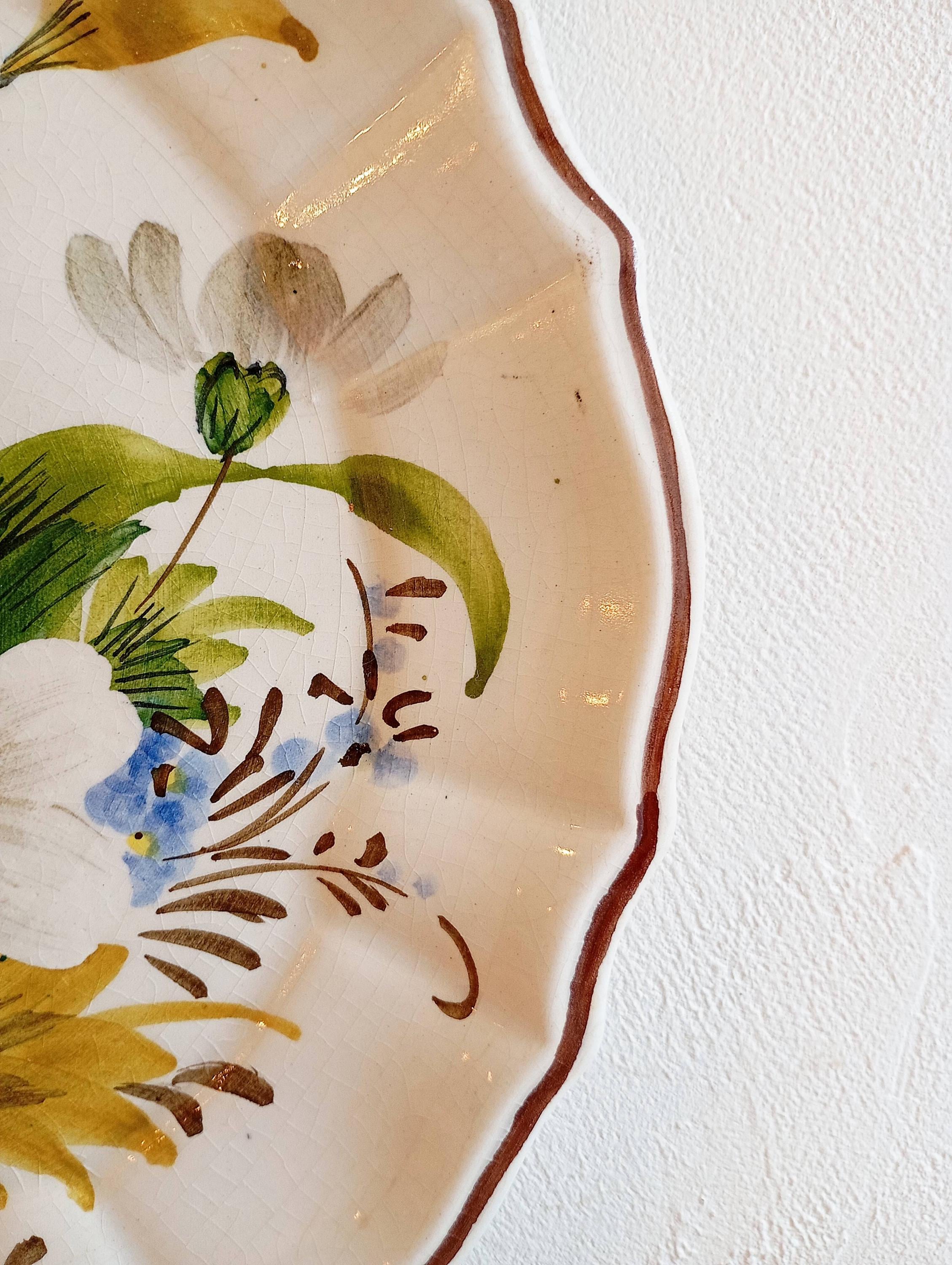 フランス - 装飾陶器皿 - 手描きの花柄 - Etsy 日本