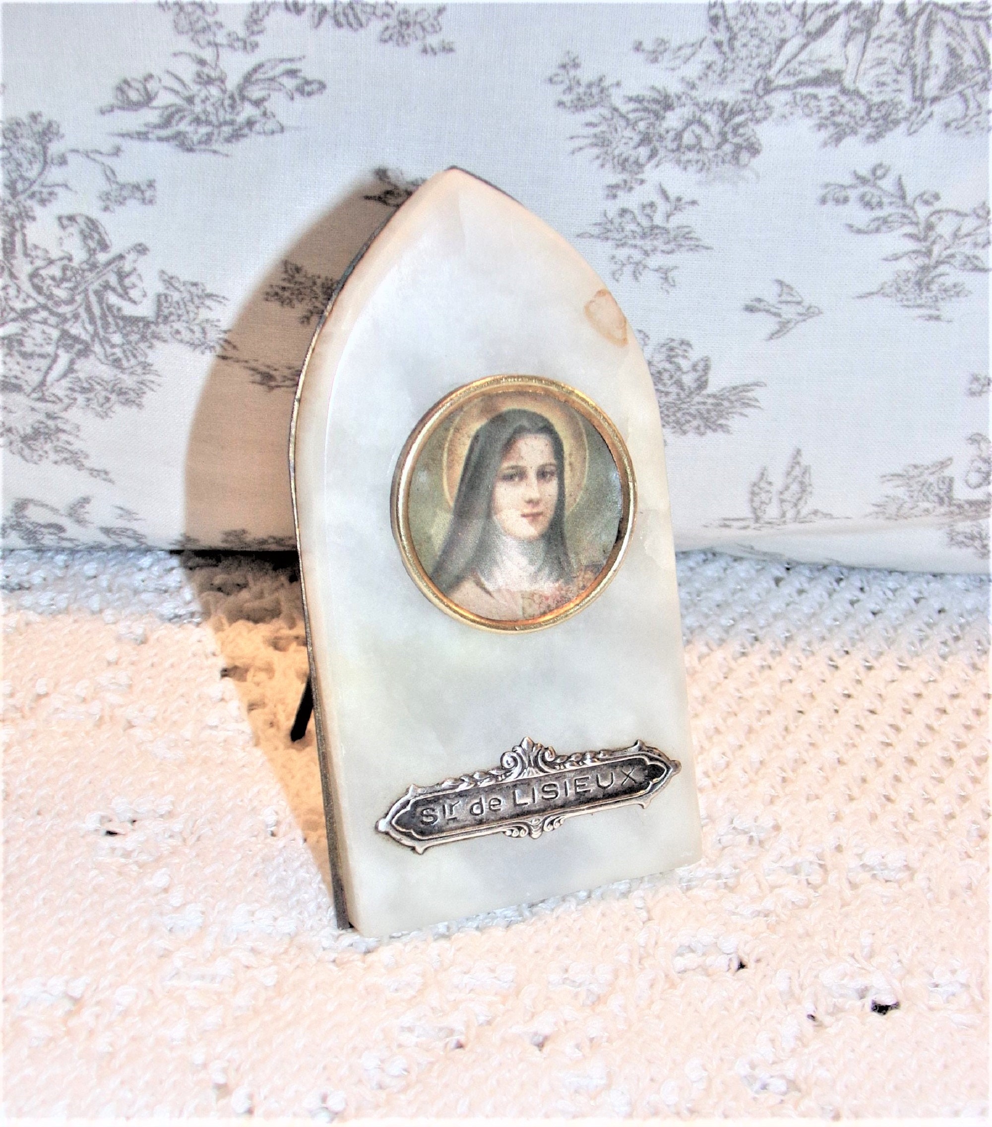 Antique France - Cadre Religieux de Sainte Thérèse Lisieux- French Antic Religious