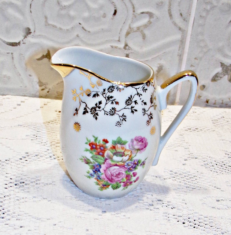 FRANCE Vintage Charming Small Porcelain Milk Pot from France French Antic Milk Pot image 6