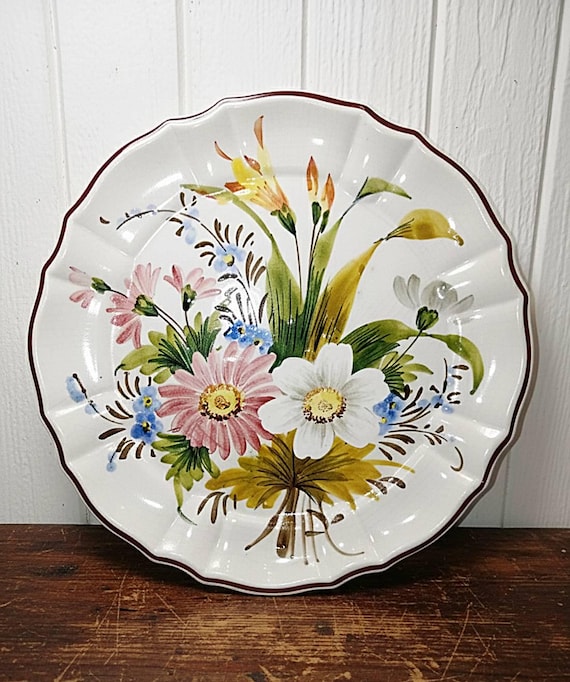 フランス - 装飾陶器皿 - 手描きの花柄 - Etsy 日本