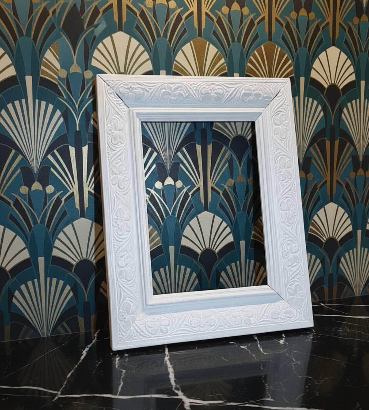 France 1940 - Superb Antique Frame With Grey/white Patina - Shabby 