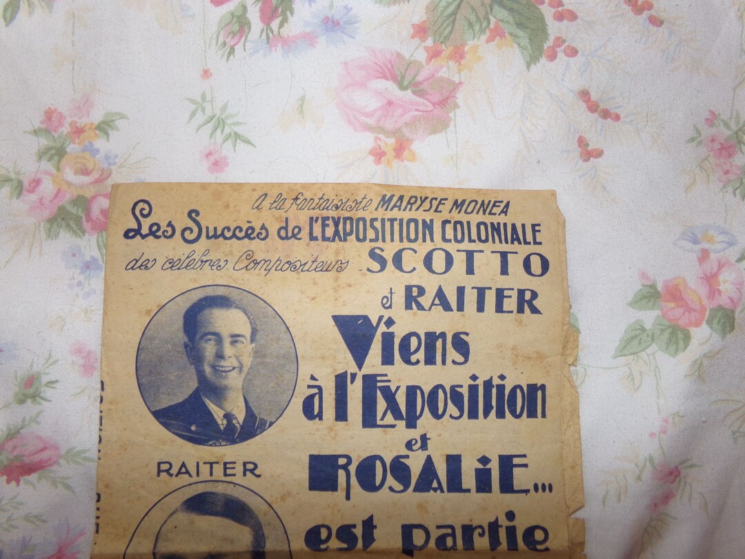 1931 PARIS COLONIAL Exhibition Partitions and Chants Scotto and Raiter ...