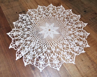 Vintage France - 2 Handmade Crochet Doilies - French Antic Doily