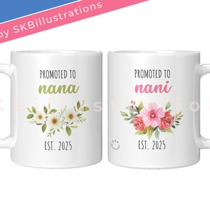 Baby announcement gift Good news gifts Baby shower mug parents Cute desi baby announcement mugs Personalized gifts &quot;PROMOTED TO NANI mug&quot;