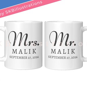 Mr. and Mrs. couples mug gift Muslim wedding gift Cute anniversary islamic mug Muslim marriage &quot;SIMPLE ISLAMIC GIFT for the couple mug set&quot;