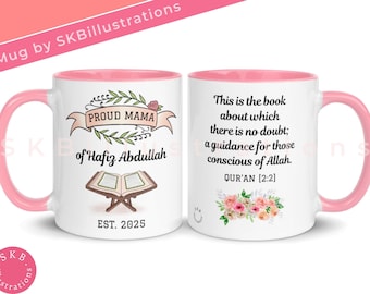 Proud hafiz parent Hifz gift Quran memorization Madrassah student Muslim parent gifts mother mug "PROUD HAFIZ PARENT mother accent mug"