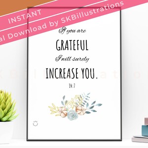 Surah Ibrahim verse Quranic quote about gratitude Islamic room art print Muslim digital poster Modern muslim home &quot;QURAN BOY BEDROOM&quot;