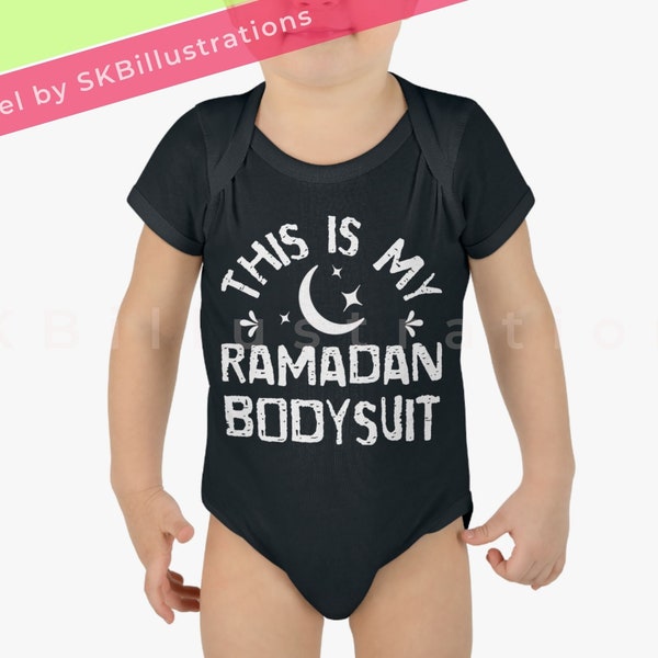Muslim baby ramadan gifts Baby niece nephew pakistani desi clothes Muslim arab baby ramadan custom suhoor aftari gift "MY RAMADAN BODYSUIT"