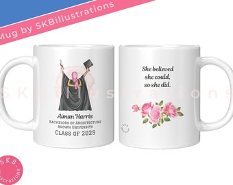 Hijabi graduation gift Graduation keepsake present for grad friend Muslim best friend graduation Islamic sisters gift &quot;THE GOWN mug&quot;
