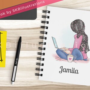 Hijabi best friend notebook Coffee lover muslim girl gift Busy hijabi mama present Muslim mom gift "MORE ESPRESSO less DEPRESSO notebook"