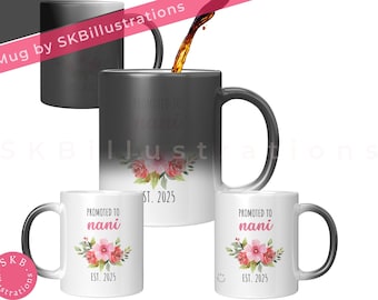 Baby announcement gift Good news Baby shower mug parents Cute desi baby announcement mugs Personalized gifts &quot;PROMOTED TO NANI magic mug&quot;