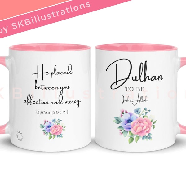 Dulhan to be gift mug Desi shaadi Wedding bridal party Bridal shower party Bride to be custom mugs "DULHAN DULHA TO be bride bride mug"