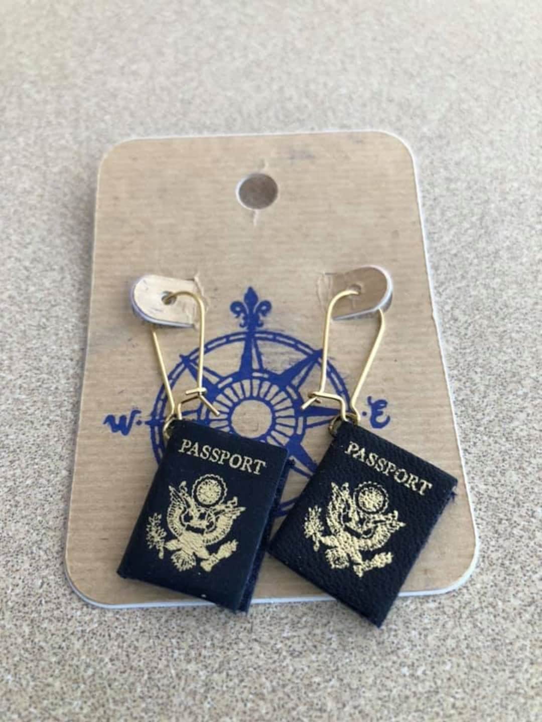 Miniature U.S. Passport Earrings Etsy