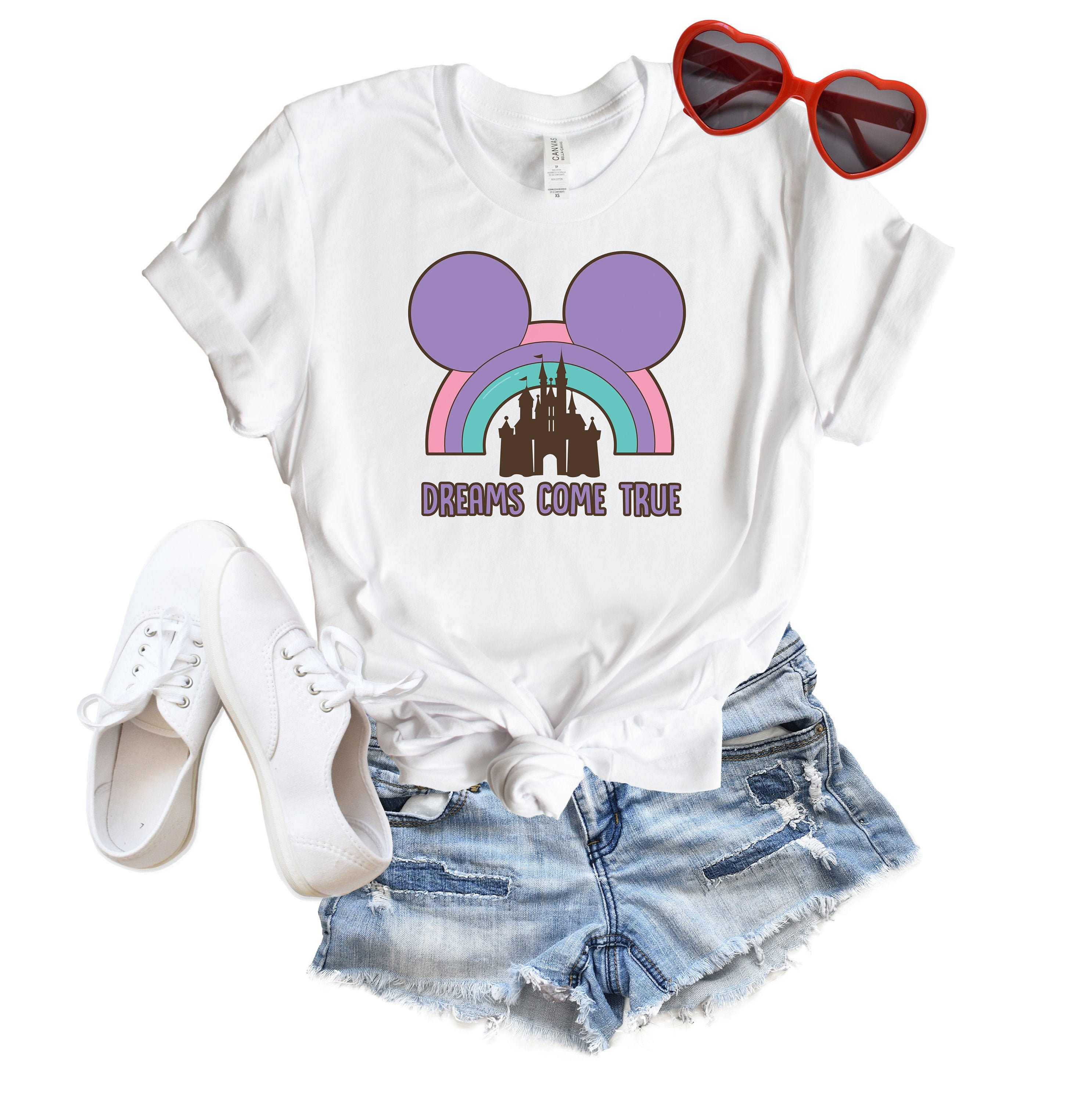 Retro Disney shirt Disneyland unisex shirt DIsney rainbow Etsy