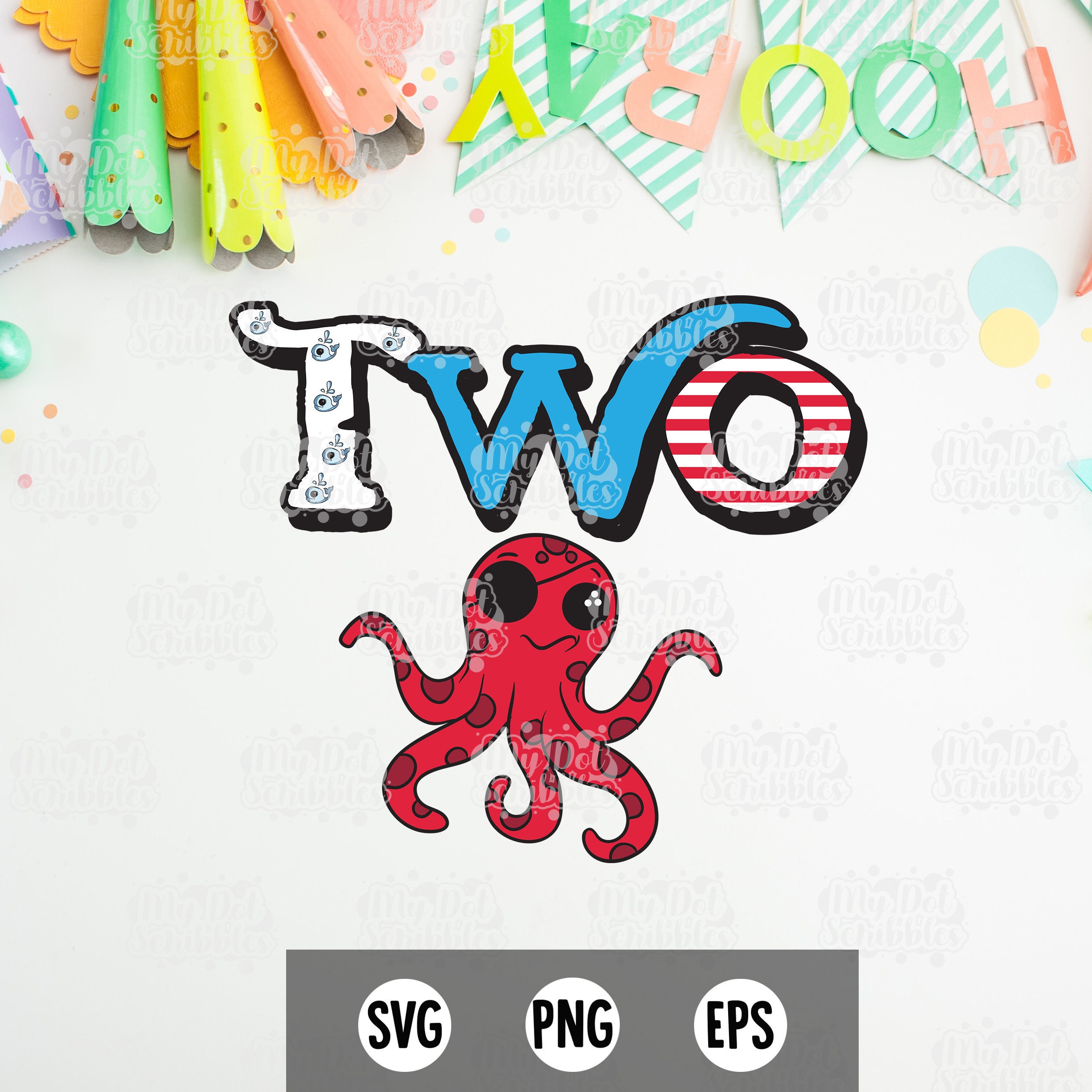 Download Second Birthday 2nd Birthday Second Birthday Party Svg Party Family Matching Shirts Svg Octopus Baby Shark