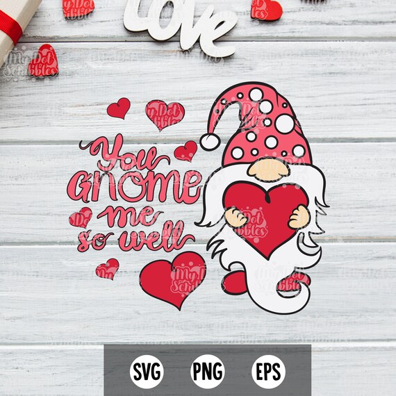 Download Gnome Svg Valentine Svg Love Svg Eps Png Hearts Svg Gnomes Etsy PSD Mockup Templates