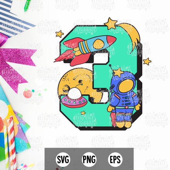 Download 3rd Birthday Svg Third Birthday Svg Three Svg 3rd Birthday Etsy