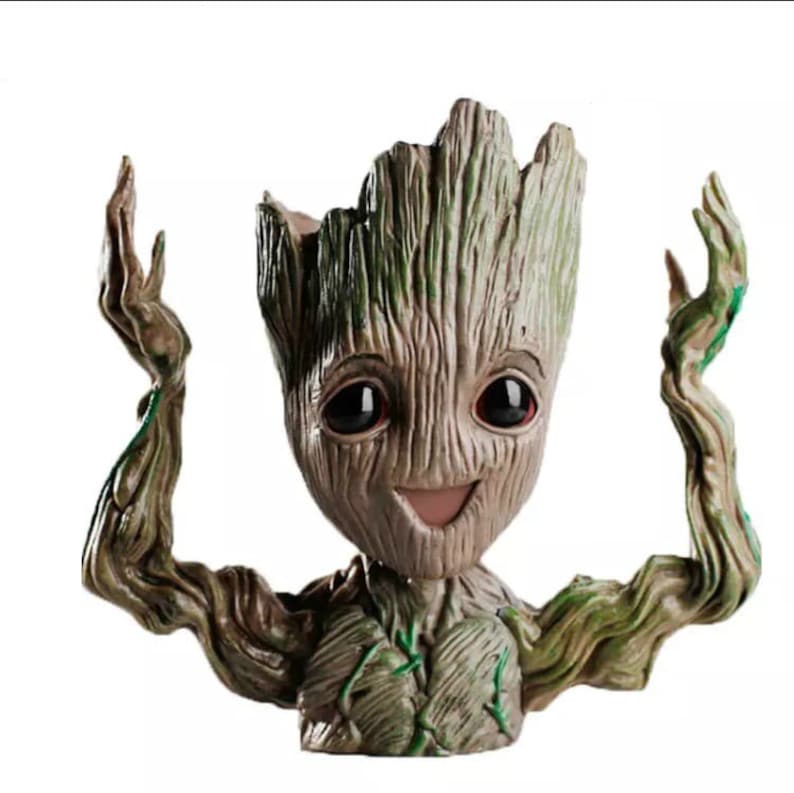 Baby Groot Inspired Plant Pot Baby Groot Cactus Planter Etsy