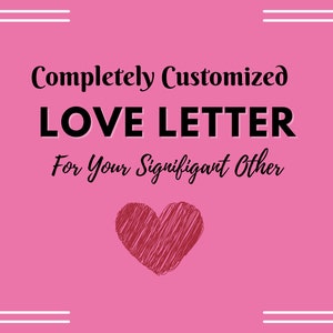 Carta de amor personalizada para la pareja: día de San Valentín, regalo de cumpleaños de aniversario