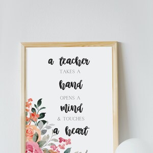 Teacher Appreciation Print, End of Year Teacher Gift, Thank You Teacher Instant Digital Download