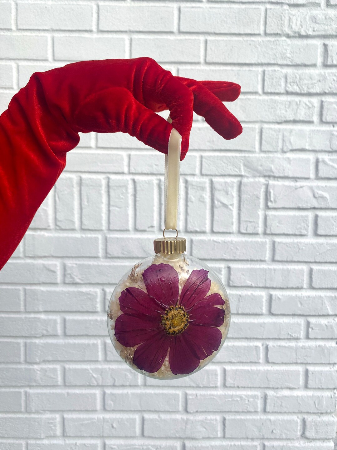Dried Flower Christmas Ornament real Flowers Etsy
