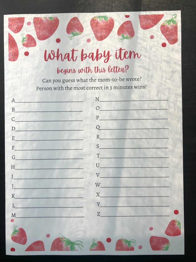 Baby Shower Game, Baby Items, Baby Shower Game Printable, Instant