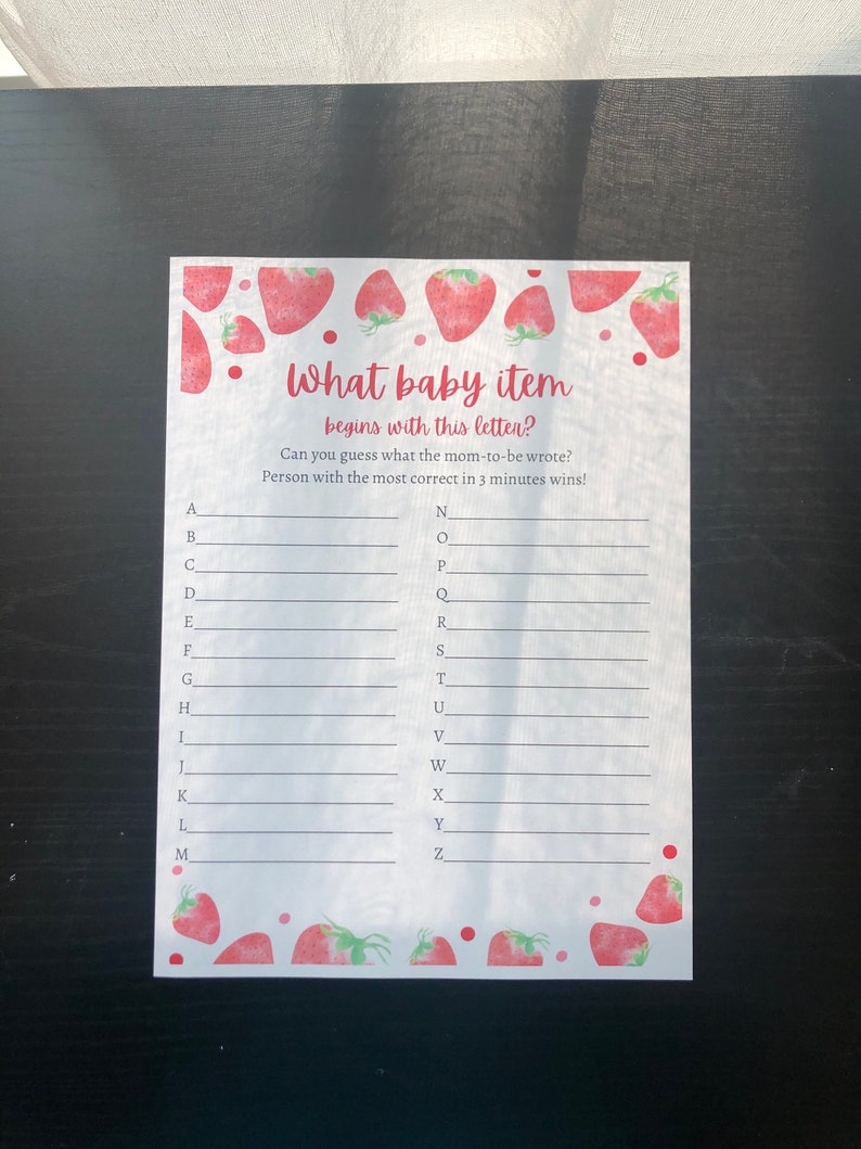 Baby Shower Game, Baby Items, Baby Shower Game Printable, Instant