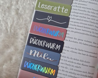 Magnet Lesezeichen, individuell und personalisiert für Bücher in verschiedenen Farben, für jeden Anlass als Geschenk oder Erinnerung