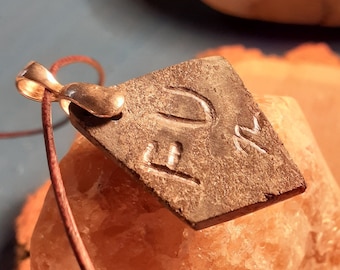 Cumberlandite Stone Necklace: Engraved Initial Pendant, Rhode Island Gift