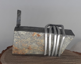 Cumberlandite Interactive Rock Sculpture: Magnetic Rhode Island Gift