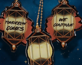 Expedition 33 Lumina Converter Keychain: Clair Obscur Expedition 33 Gustave Acrylic Charm With Quotes