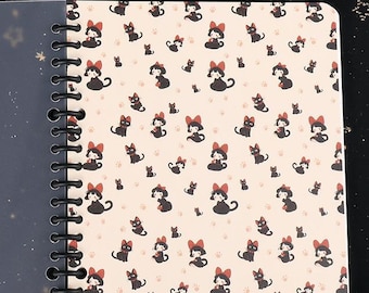 Cuaderno de Studio Ghibli: Carpeta de anillas recargable de anime, Kiki, Calcifer, Jiji