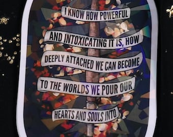 Expedition 33 Sticker: Renoir Quote About Art Clair Obscur Gommage Artistic Fandom Decal