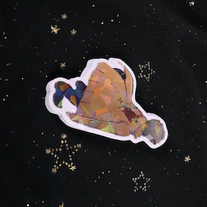 Strohl Faceplant Metaphor ReFantazio Funny 3-inch Broken Glass Holographic Sticker Decal