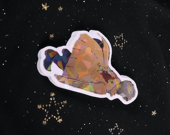 Strohl Faceplant Metaphor ReFantazio Funny 3-inch Broken Glass Holographic Sticker Decal