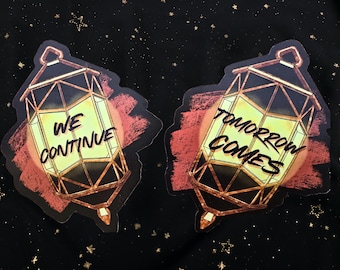Expedition 33 Lumina Converter Magnets: Clair Obscur Quotes (We Continue, Tomorrow Comes)