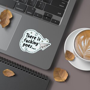 A Mockup of the sticker on a Laptop