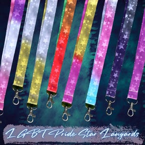 LGBT Pride Star Lanyard: Choose your own Pride Flag