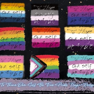 A mockup of all the flags I have- AroAce, Asexual, Bisexual, Gay/LGBT, Lesbian, Nonbinary , Pansexual, The Progress Pride Flag, and the Transgender flag