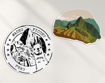 2 x 10 cm Machu Picchu Vinyl Stickers - Land Peru Kaart Vlag Vakantie Reizen Avontuur Bagage Scrapbooking Cadeau Jongens Meisje Sticker #78746