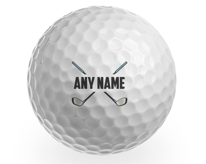 3 X Custom Personalised Name Golf Balls Birthday Golfing Club Sport ...