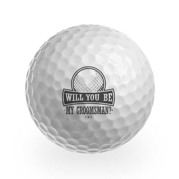 3 x Golf Balls - Will You Be My Groomsman? Reveal Golfing Golfer Fan Sport Wedding Marriage Groomsmen  Best Man Friend Men Gift #GB0058
