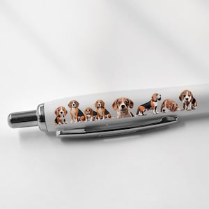 1 x Beagle Black Pen - Dogs Puppy Pets Animals Joke Stationary School Equpiment Teacher Christmas Birthday Friend Girls Boys #81241