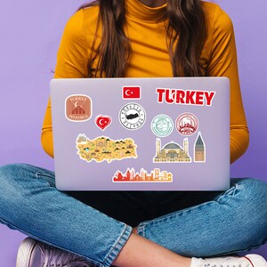 A5 Sticker Sheet Turkey Landmarks Vinyl Stickers - Turkish Map Airport ...