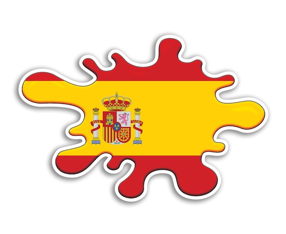 Costa Brava Vinyl-Aufkleber #83280 - Spanien-Flagge Mit Palme & Stadtmotiv - 2x10 Cm