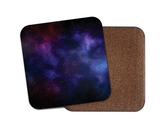 Geweldige Space Galaxy Coaster - Blauwe Nevel Verjaardag Jongens Meisjes Cadeau Onderzetters #70723